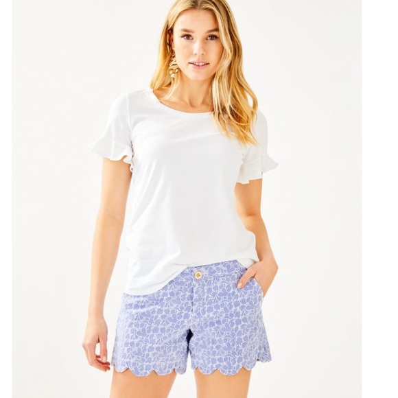 Lilly Pulitzer Pants - Lilly Pulitzer Buttercup Blue Eyelet Shorts NWT